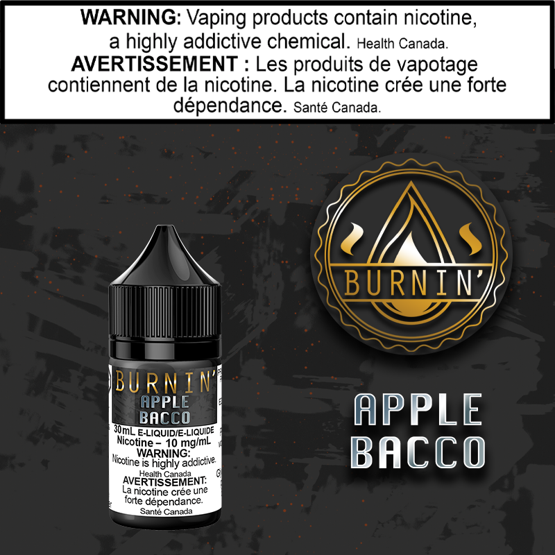 Burnin' - Apple Bacco - 30ml Salt Saskatchewan