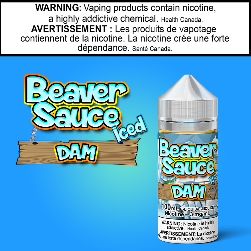 Beaver Sauce - Dam - Iced - 100ml Salt British Columbia