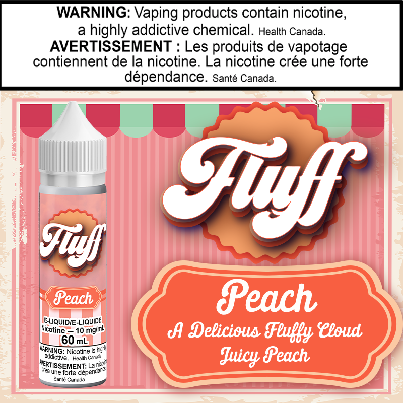 Fluff - Peach 60ml Salt British Columbia