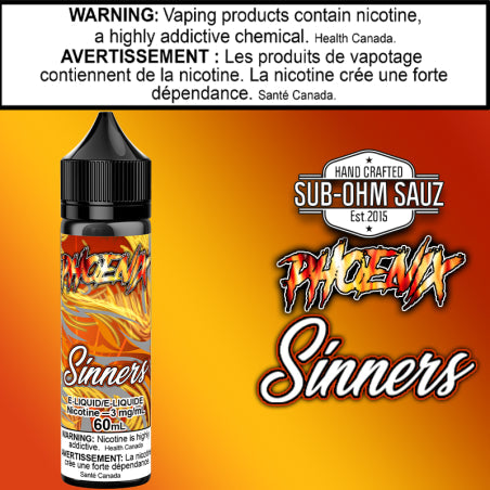 Phoenix - Sinners By Sub Ohm Sauz 60ml Ontario