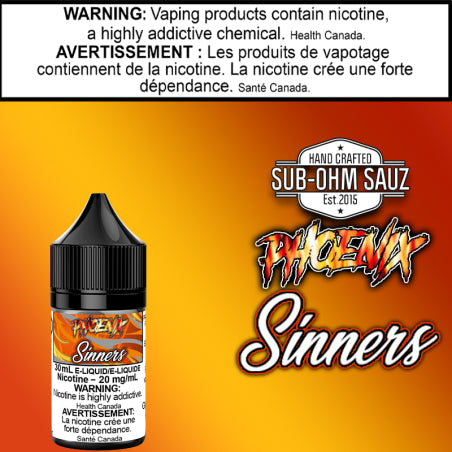 Phoenix - Sinners By Sub Ohm Sauz 30ml Salt Manitoba
