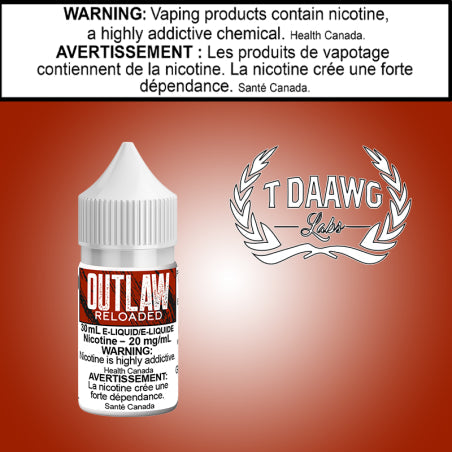 T Daawg - Outlaw Reloaded 30ml Salt Ontario