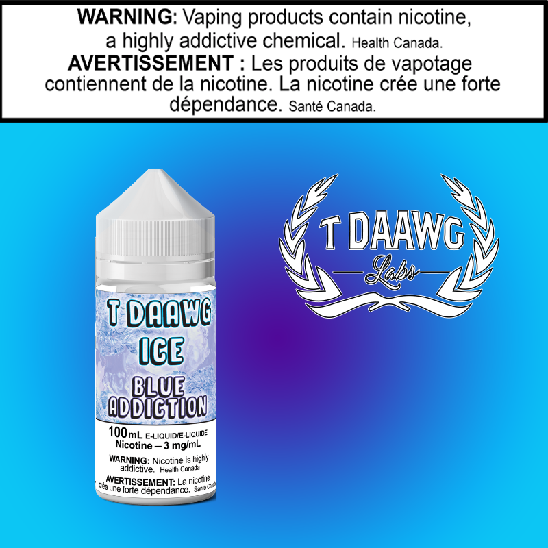 T Daawg - Blue Addiction - Iced - 100ml Manitoba