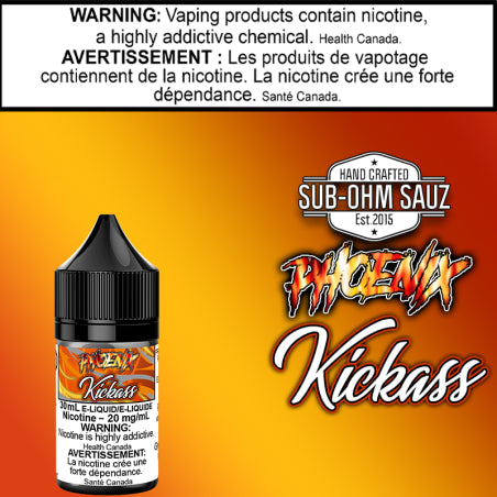 Phoenix - Kickass By Sub Ohm Sauz 30ml Salt Ontario