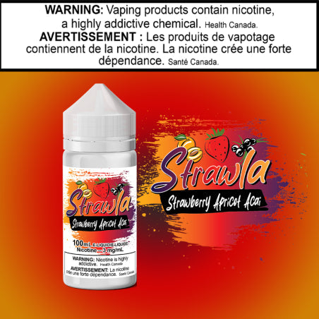 Strawla - Straw Apricot Acai 100ml British Columbia
