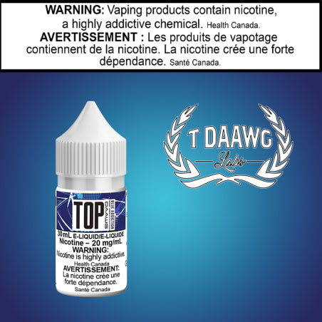 T Daawg - Top Daawg Blue Addiction 30ml Salt British Columbia