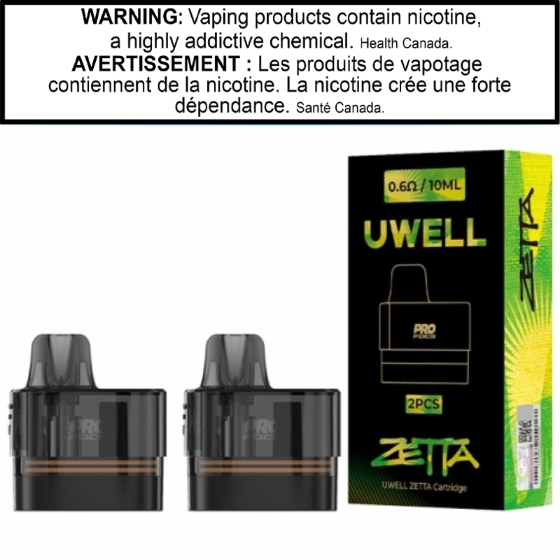 Uwell ZETTA Replacement Pod 2/PK 10mL